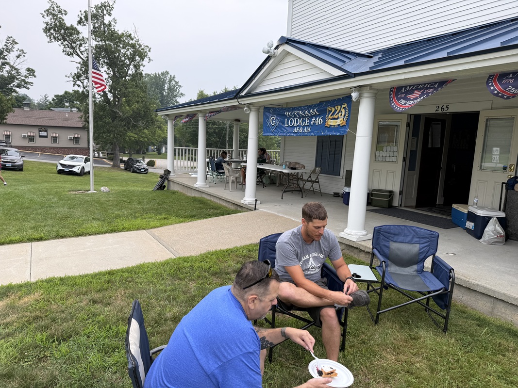 Brothers enjoying the great food