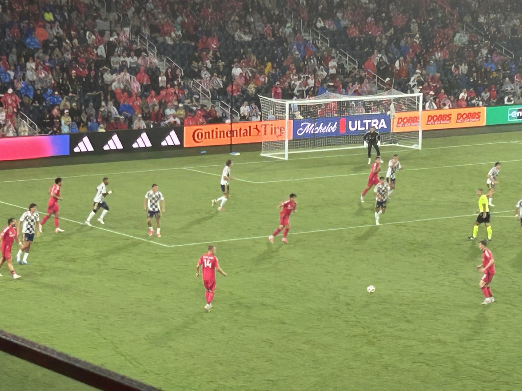 St. Louis City SC battling Real Salt Lake on a rainy night.